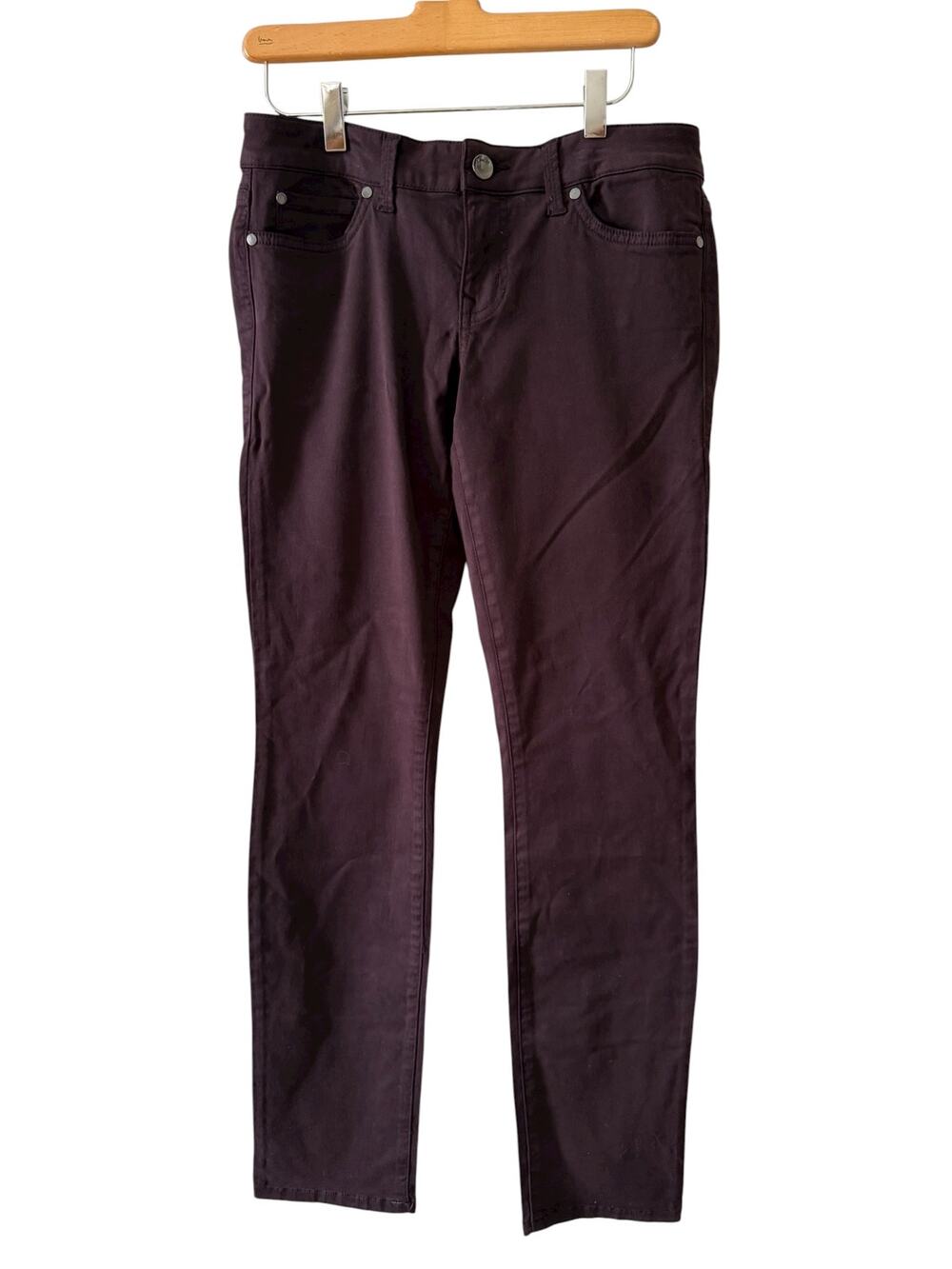 Anthropologie Level 99 Lilly Skinny Straight Low Rise Jeans Chocolate Brown 29
